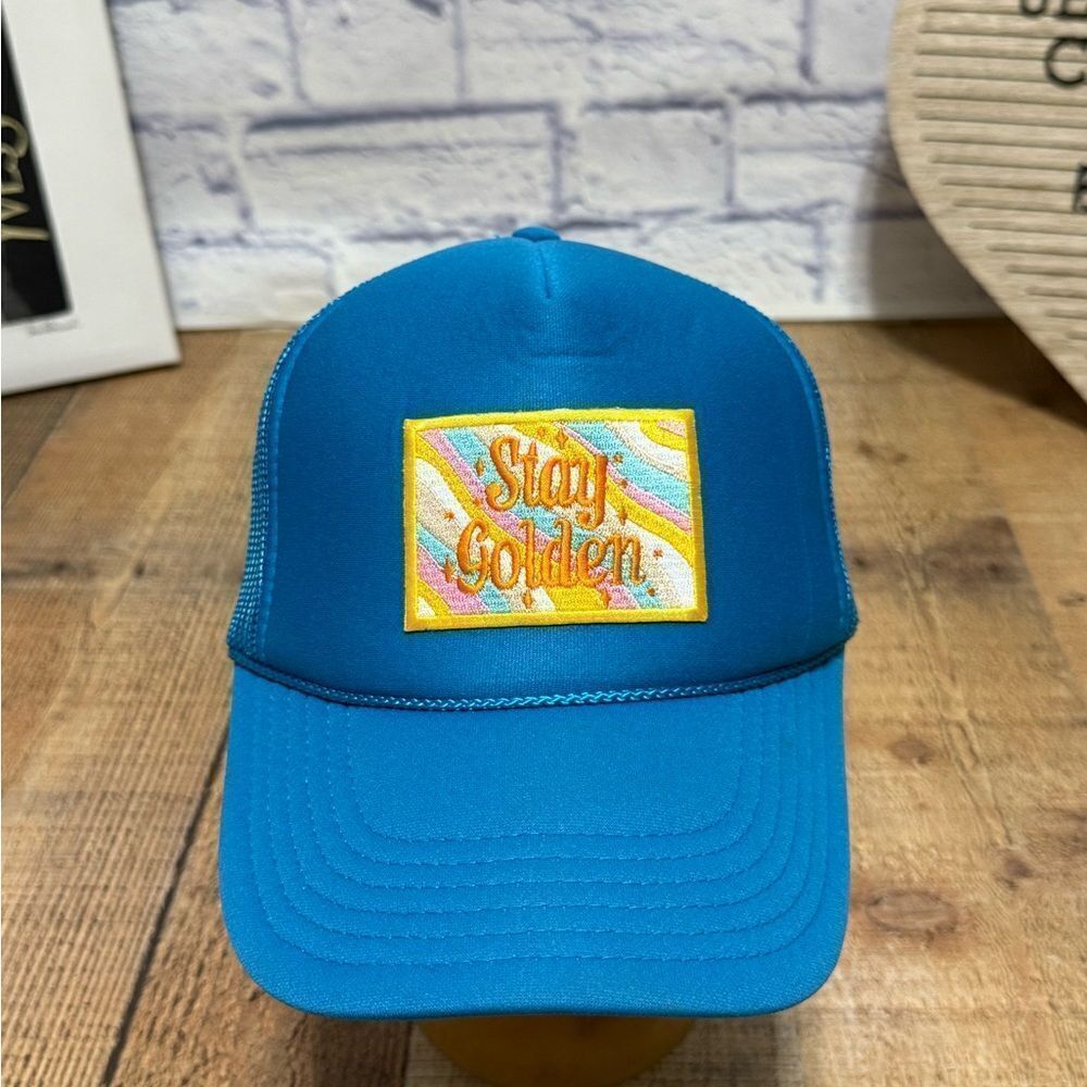 Stay Golden Trucker Hat Patch Hat Foam Mesh Unisex Ball Cap Baseball